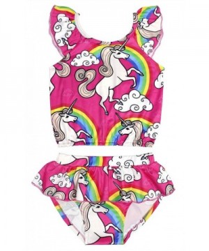 Girls Unicorn Swimsuit Bathing Beach Cover up Swimming Suit 2-8 Years ...
