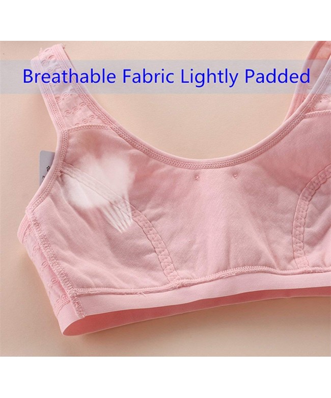 Teens Girls Cotton Bras Panty Set Wire Free Lightly Padded