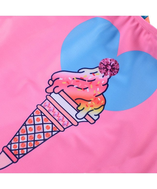 Girls 1 Piece Swimsuit Cute Pink Bathing Suit Size 10 12 Pink Ice Cream Cc18d5whsmu