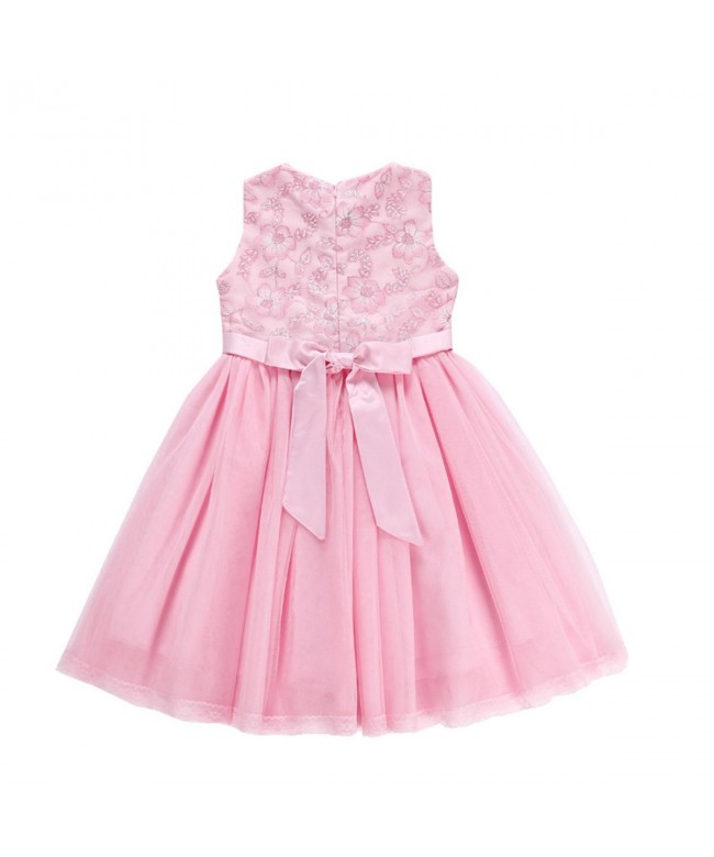 Kids Girl Vintage Dress Elegant Flower Tulle Vacation Birthday Party ...