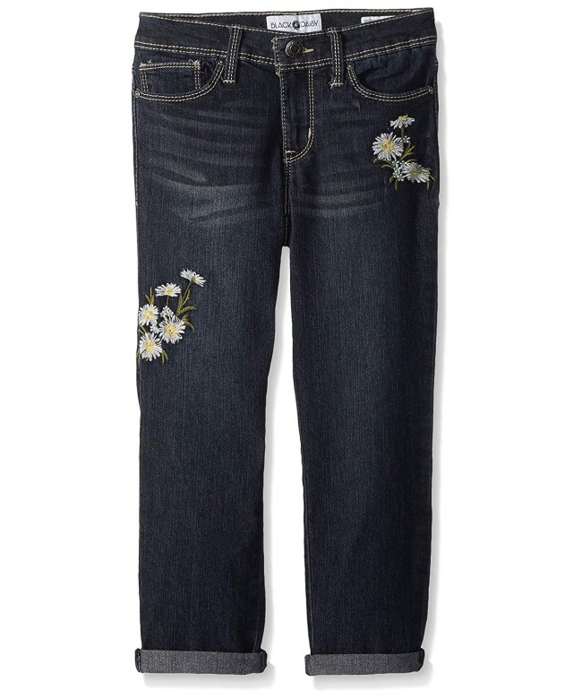 black daisy jeans