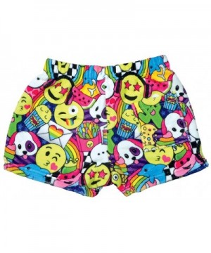 Big Girls Silky Soft Plush Fleece Shorts - Emoji Besties Collection ...