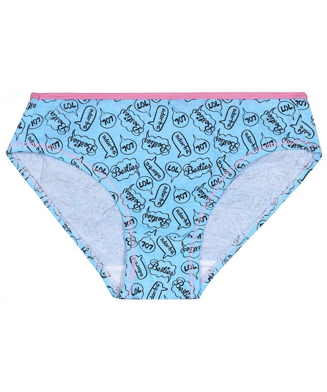 Girls Bikini Underwear 7 Pack (Solids & Prints) - Lol - C0185NKXADE