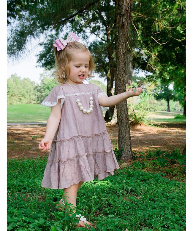 Toddlers And Girls Soft Cotton Bellisima Ella Floaty Dress - Sweet Pink 