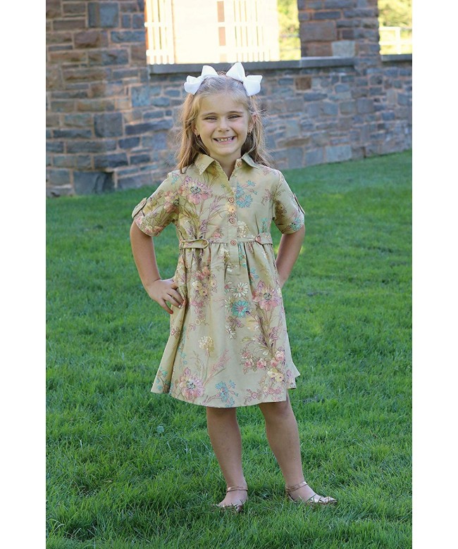 Toddlers and Girls (2-7/8) Presley Harper Light Cotton Shirt Dress ...