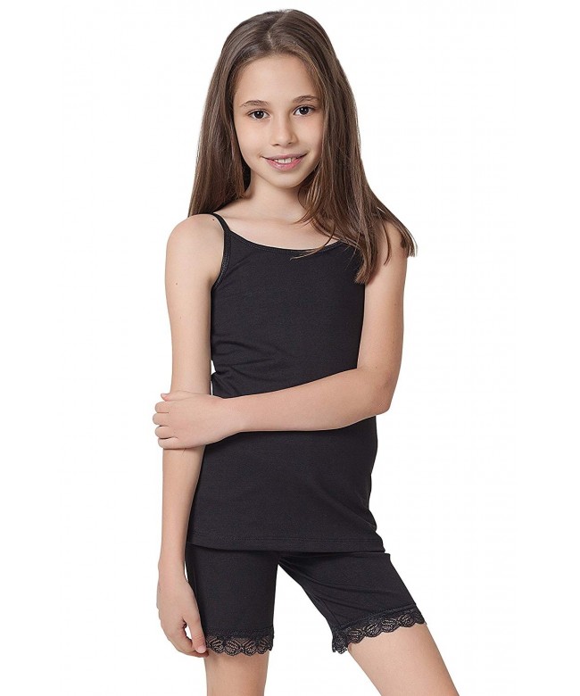 Girls Cami Tank Tops 3 Pack Organic Cotton Spandex Undershirts