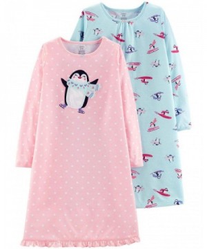 Carters Little 2 Pack Penguin Nightgowns