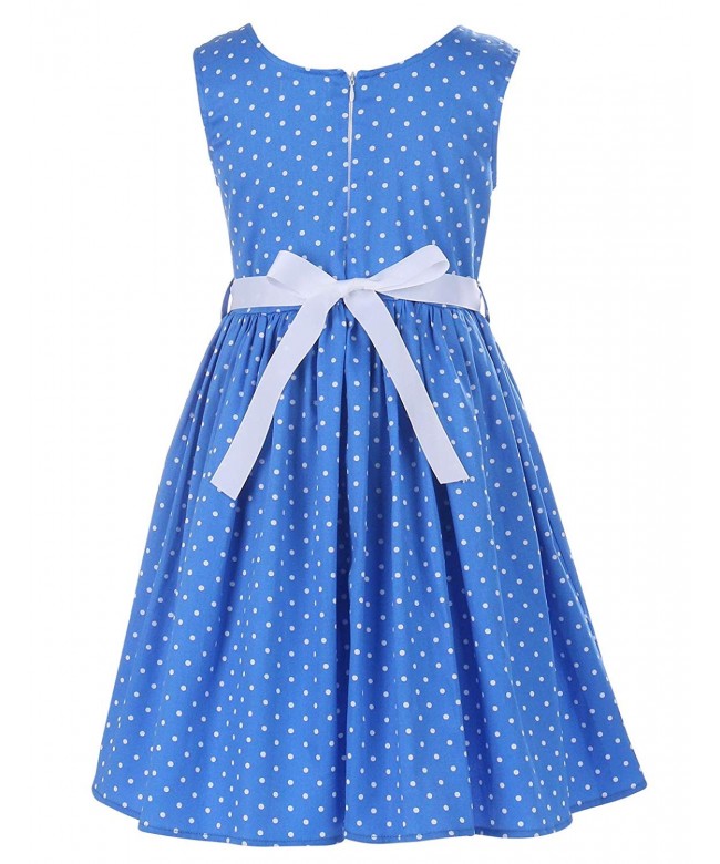 Girls Sleeveless Vintage Print Swing Party Dresses - F1b - CN18LO30QCY