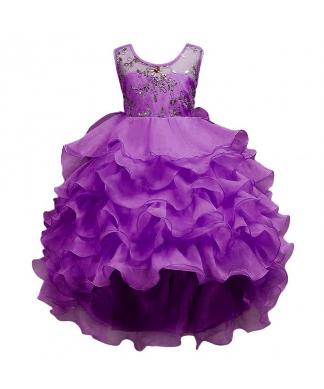 purple dress with ruffles