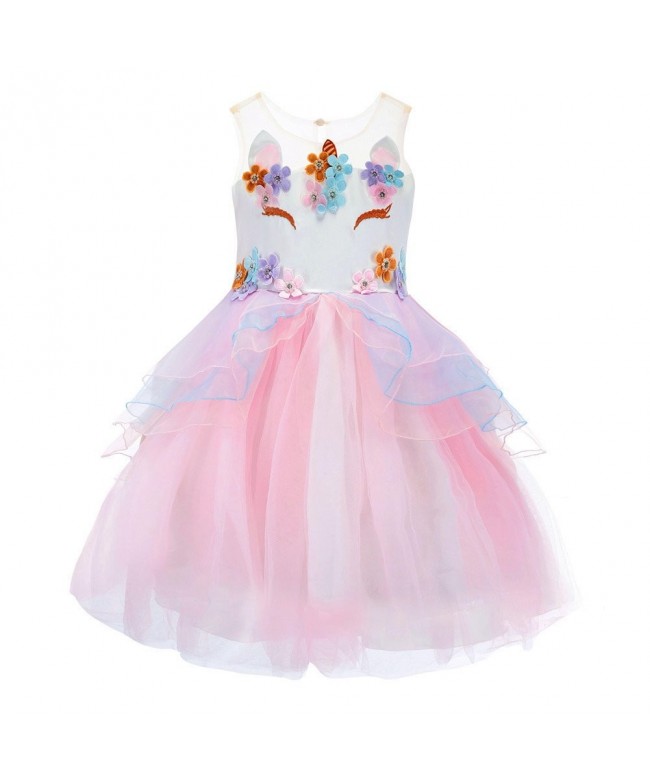Formal Girl Ruffle Organza Flower Pageant Princess Party Dress - Blue ...