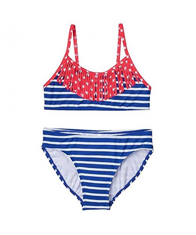 SO Girls Americana Flag Bikini Swimsuit Set (10 - Americana Stripes ...