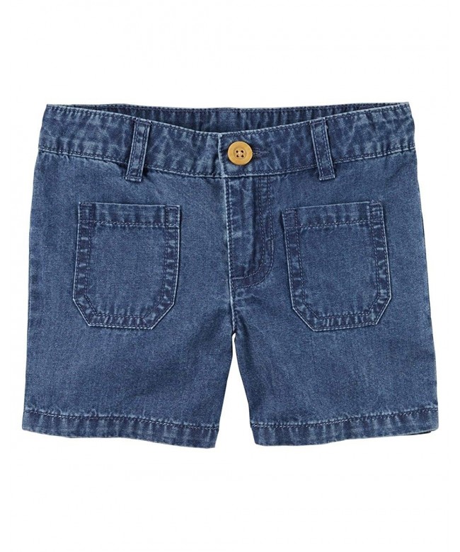 Little Girls' Patch Pocket Denim Shorts - 6-Kids - CY180EY3U6K