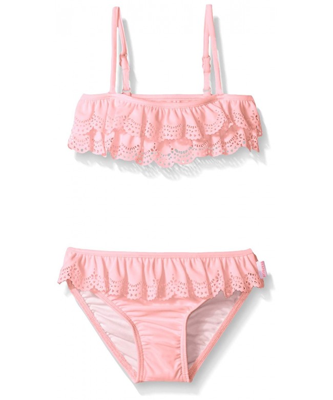 Girls' Jewel Cove Mini Tube Bikini - Carnation Pink - CM12650UR1H