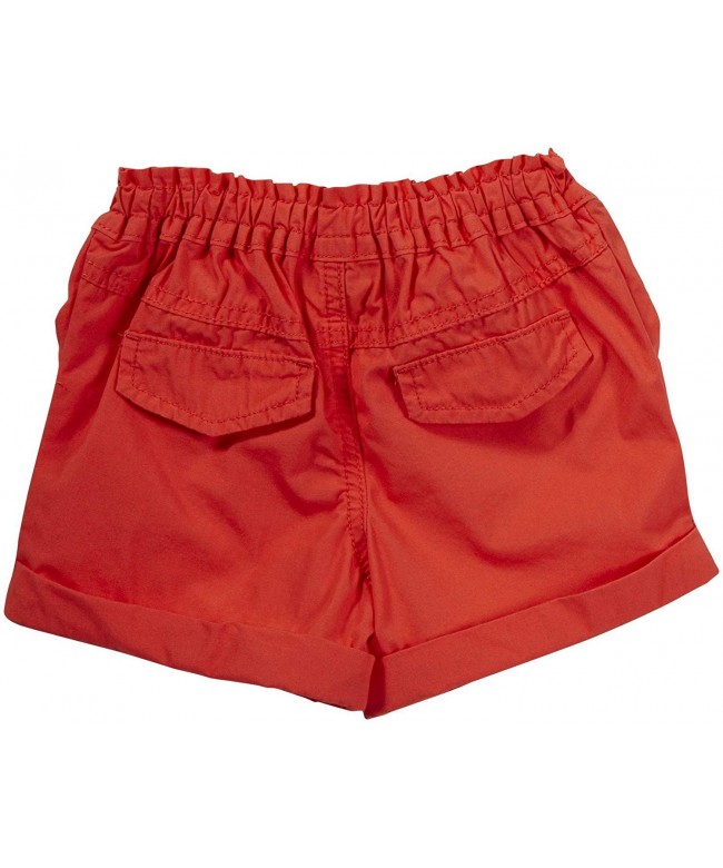 Girls' Toddler Woven Cuff Short - Red - CQ11CV8G4SD