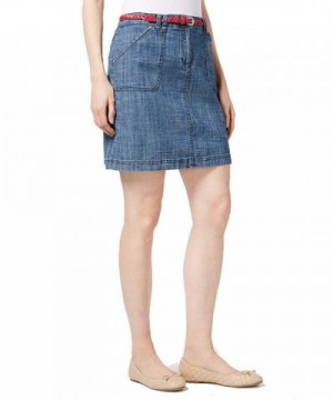 Karen Scott Belted Chambray Skort