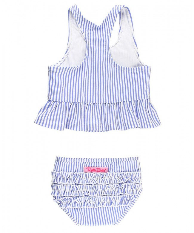 Little Girls Cropped Peplum Tankini 2 Piece Swimsuit w/Ruffles ...