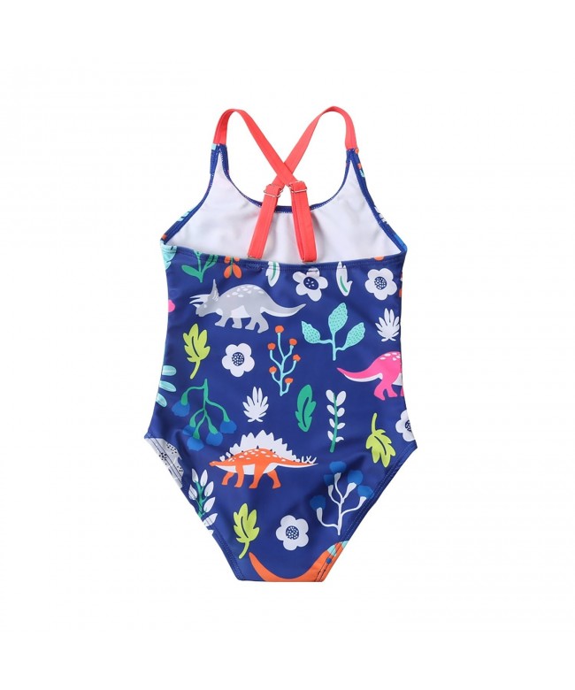 Little Girls Cartoon Pattern Printing One Piece Swimsuit Beach Bathing ...