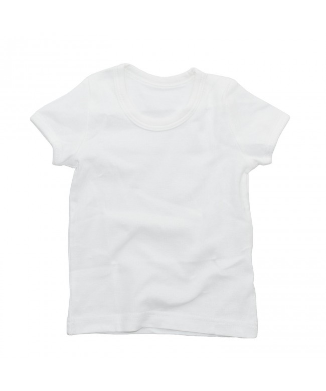 Toddler Little Boys Cotton Crew Neck Undershirts - White - CS189XM6CH9