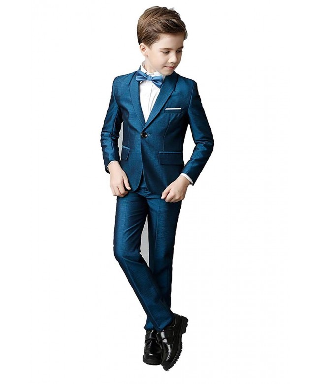 Toddler Kids Boys Suits Set Slim Fit Suit For Boys Blue5 Piece