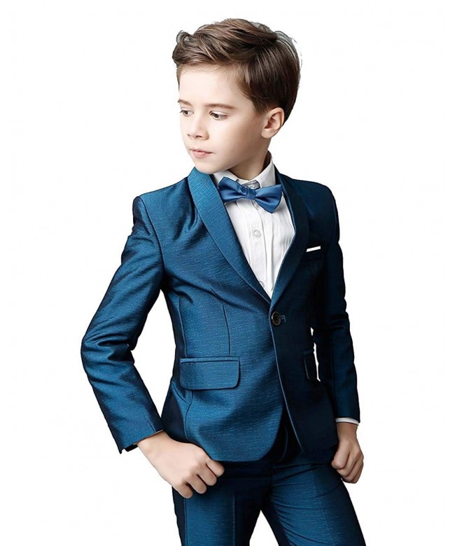 Toddler Kids Boys Suits Set Slim Fit Suit for Boys - Blue(5 Piece ...