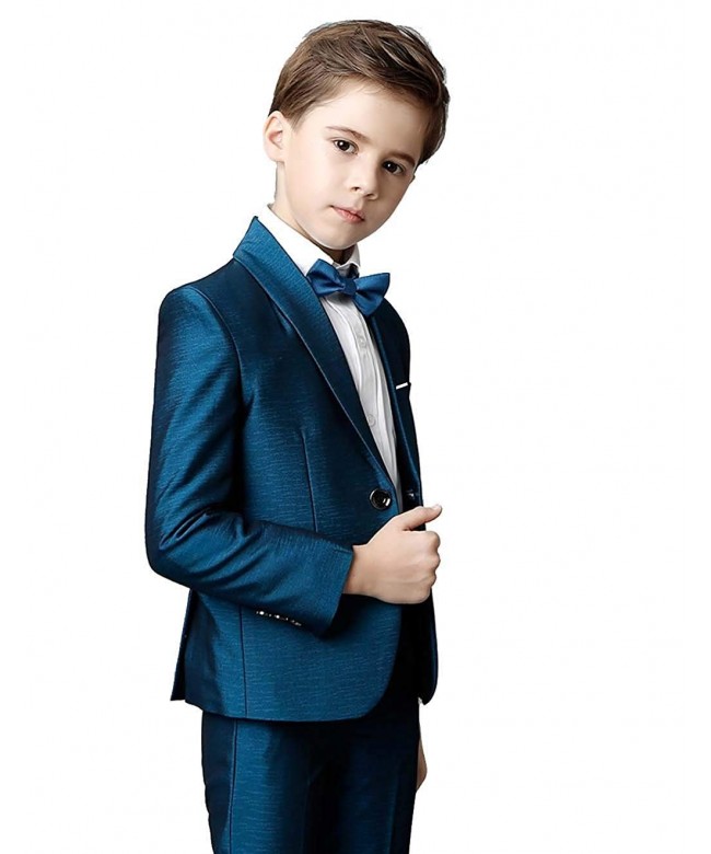 Toddler Kids Boys Suits Set Slim Fit Suit for Boys - Blue(5 Piece ...