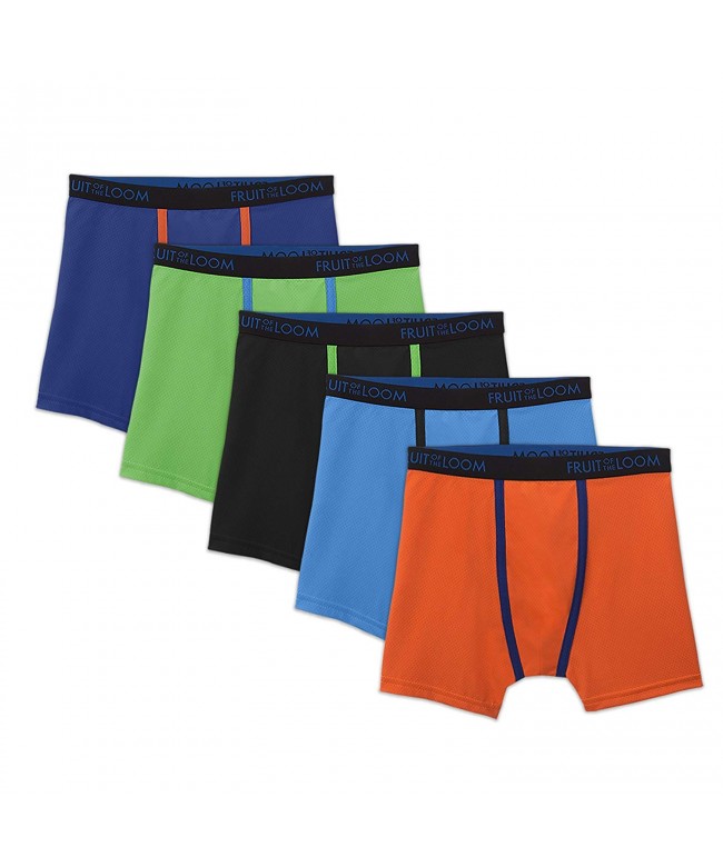 Boys 5 Pack Breathable Boxer Brief Underwear - Micro/Mesh Assorted ...