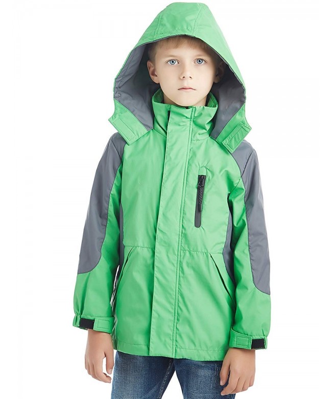 Boys' Hooded Lightweight Windproof Rain Jacket Coat Kids Age 5-16 Years ...