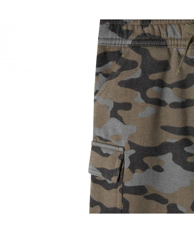 Boy's 100% Organic Cotton Cargo Shorts - Army Camo - C6185AOAH83