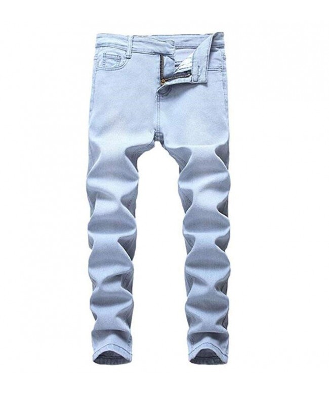 Big Boy's Slim Ripped Distressed Jeans Skinny Fit Zipper Pants with ...