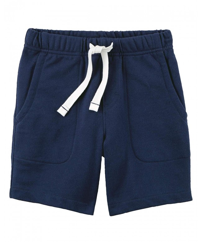 Set of 2 Boy's Cotton Pull On Shorts Toddler Little and Big Boys (6 ...