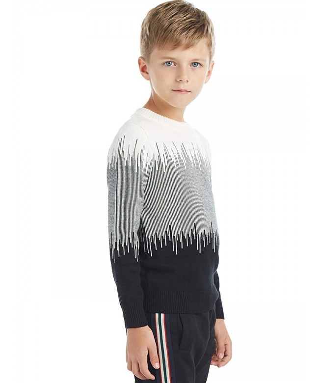 Boys' Elastic Pullover Sweater Crew Neck Cotton Sweatshirt Casual Style ...