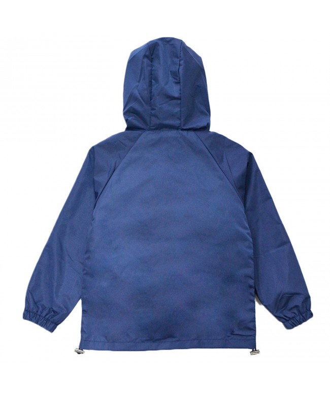 Boy's Kids Hooded Windproof Zipper Jackets Coats Windbreakers Raincoats ...