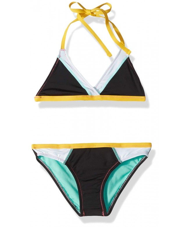 Big Girls' Triangle Halter Bikini Top and Hipster Bottom Swimsuit Set ...