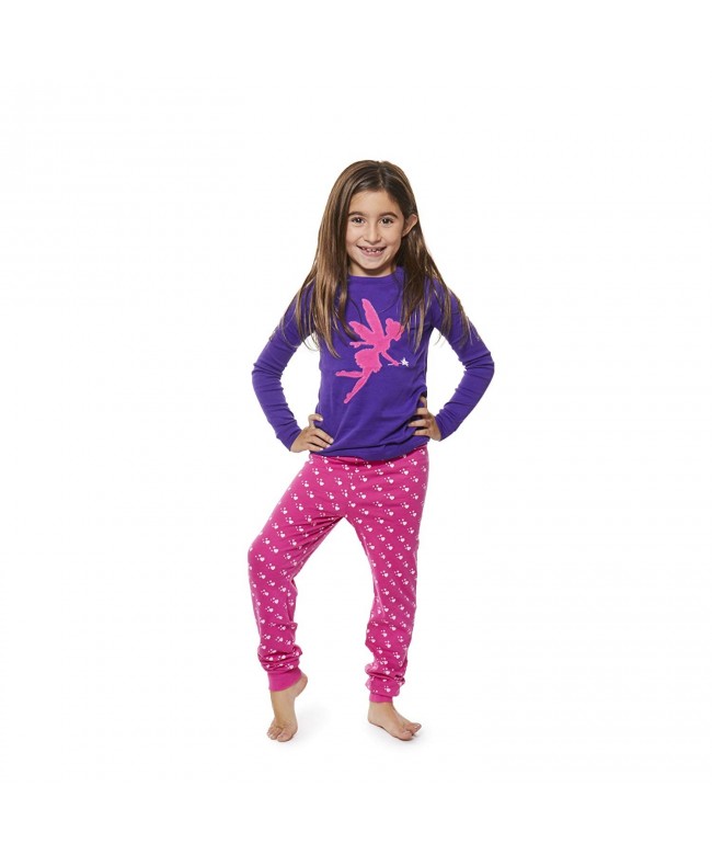 Girls Pajamas Fairy 2 Piece Pajama 100% Super Soft Cotton (12m-8y ...