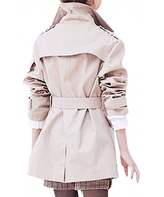 Kid Child Girls' Double Breasted Trench Coat Outwear with Belt - Beige ...