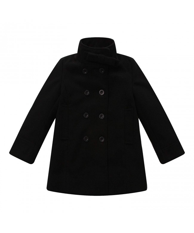 Girls' Double-breasted Jacket with Little Stand Collar Size 2-12 Rh0644 ...