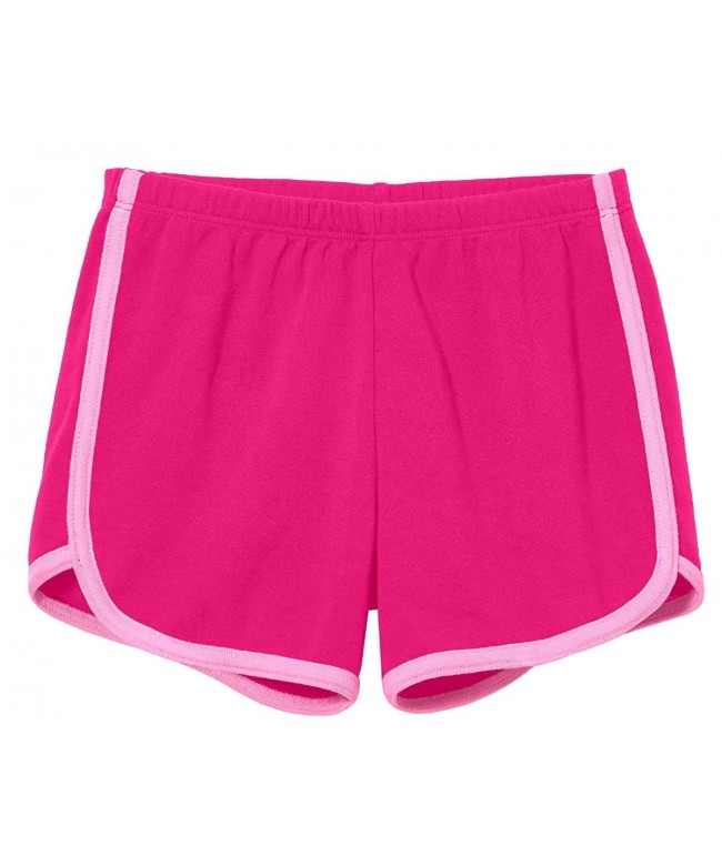 Little Girls' 80's Shorts with Trim Made in USA - Hot Pink/Bubblegum ...