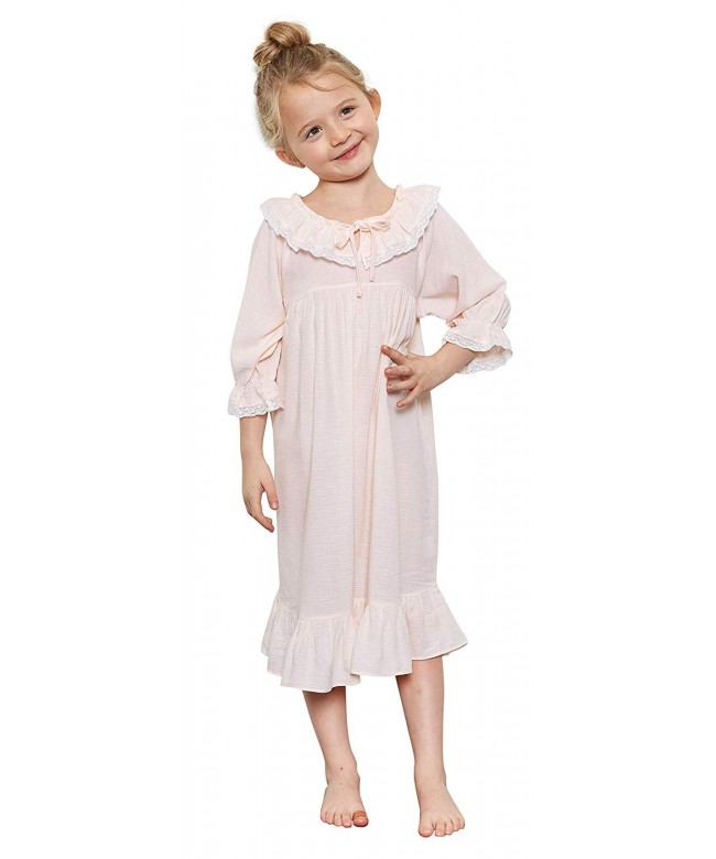 Girls Princess Nightgown Pajama Dress Lace Skirt Sleepwear PJS Size 2 ...