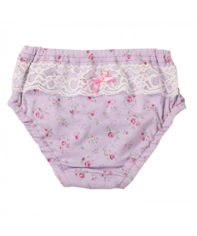 Baby Girls Underwear Flower Printed Soft Cotton Briefs 2 Pack 1t Purple 